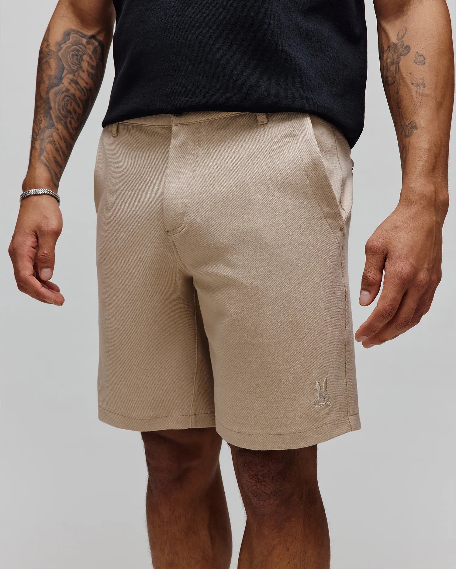 Psycho Bunny Men's Shorts Shiro Twill Short 8 1/2" 213 Oxford Tan regular