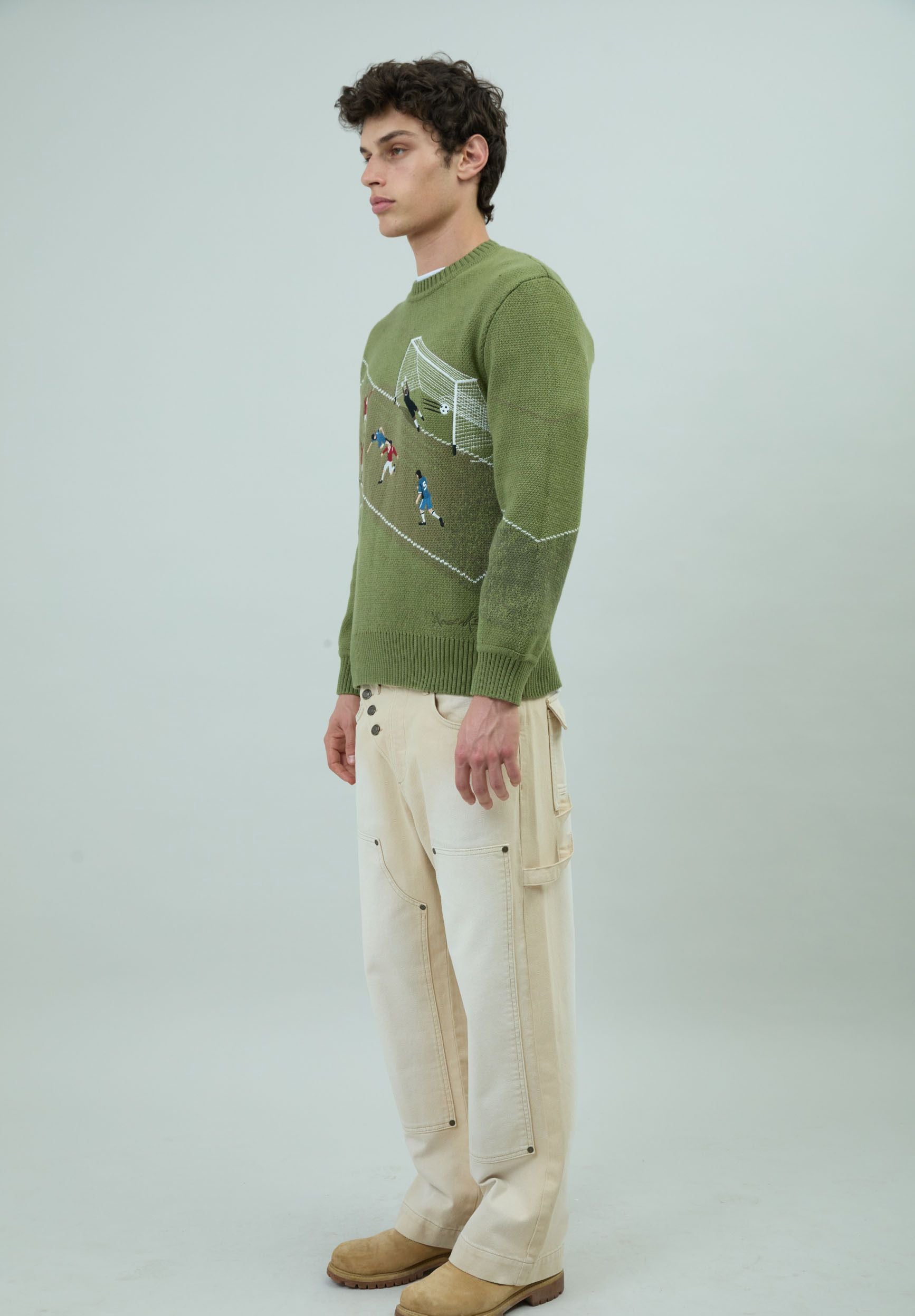 House Of Sunny Women's Knitwear MATCH OF THE DAY 2.0 maglione UK S-M-L-XL verde calcio