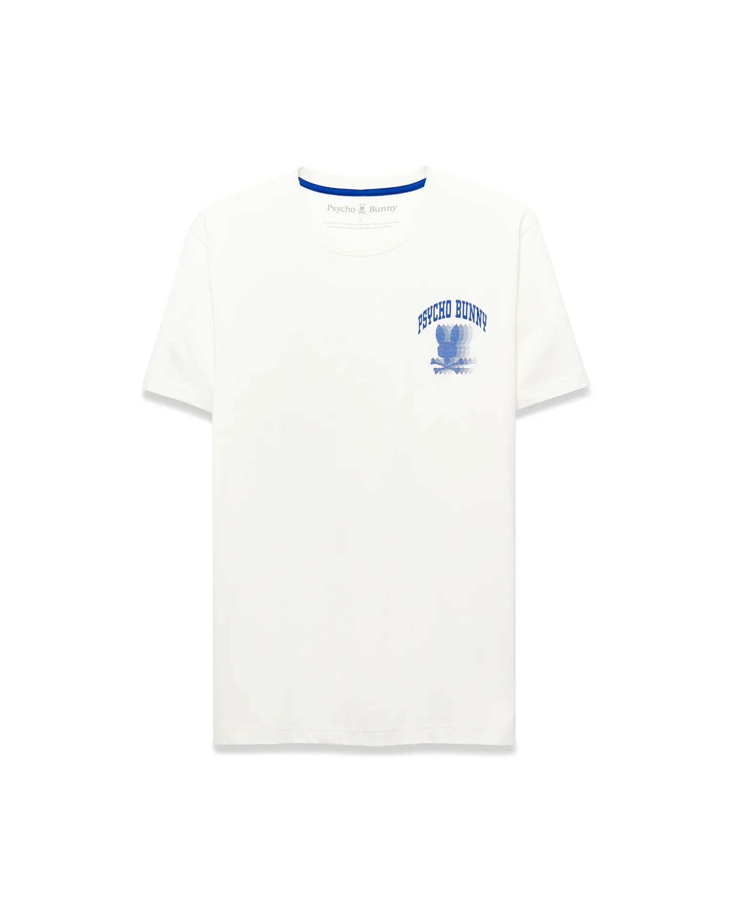 Psycho Bunny Men's Tees Nathaniel Pima Graphic Tee t-shirt ecru in cotone Pima