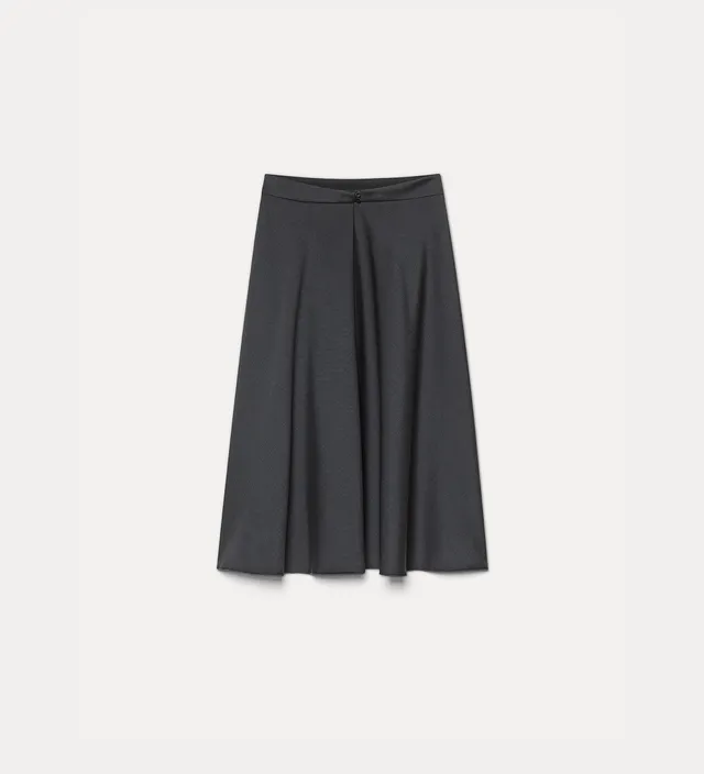 Forte gonne grain de poudre gonna svasata nera