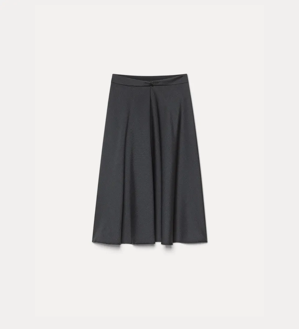 Forte gonne grain de poudre gonna svasata nera