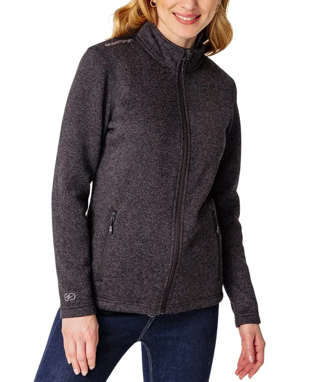 Damart Thermolactyl Pile donna collo alto zip nero screziato XS