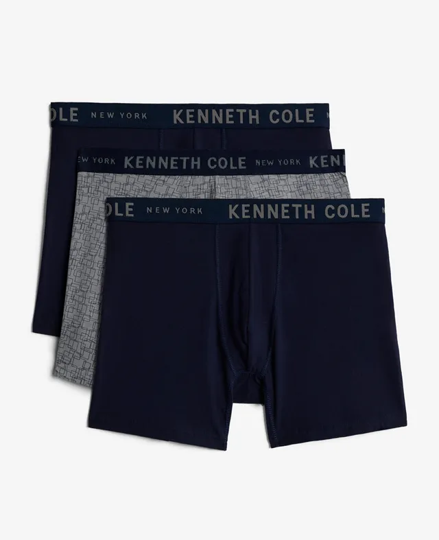 Kenneth Cole Reaction Clothing Cotton Modal Stretch Boxer Brief 3-Pack boxer blu 3 pezzi