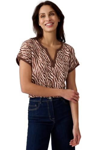 Damart Prêt-à-porter T-Shirt Scollo Tunisino verde a maniche corte