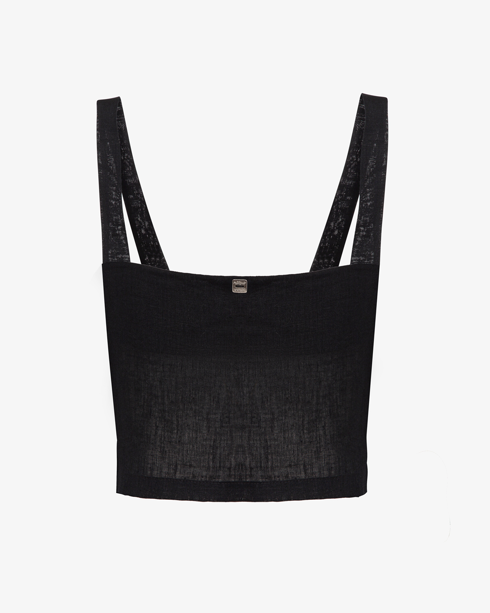 Markup Donna Camicie & Bluse Top crop in lino con frangia top