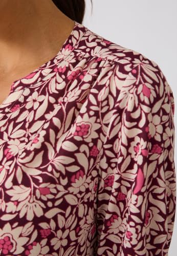 Damart Prêt-à-porter camicetta maglia crespe rosa fiorito 38-40 leggera