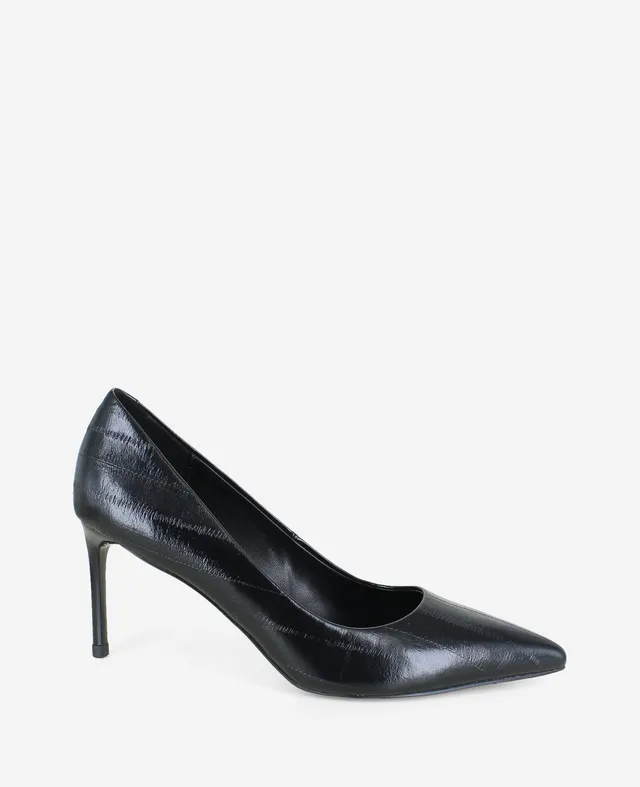 Kenneth Cole Reaction Shoes Perfect Leather Heel décolleté nere pelle