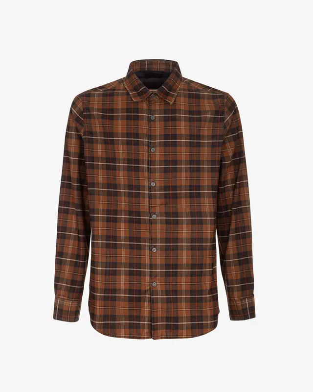 Markup Uomo Camicie Camicia in velluto stampa check