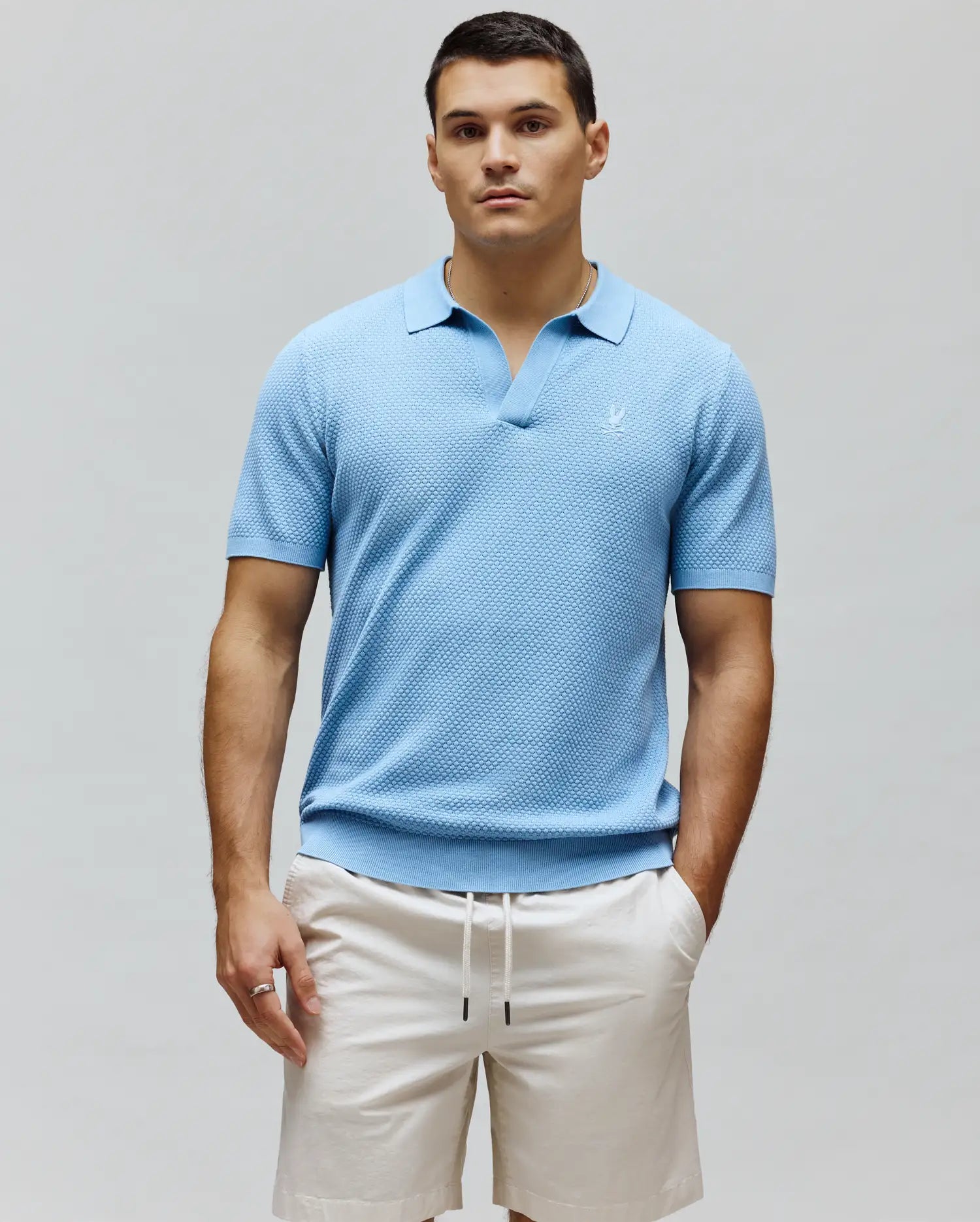 Psycho Bunny Men's Polos MENS DEVON KNIT POLO MT0100169 polo 407 Glacier Lake XXS-XXXL cotone