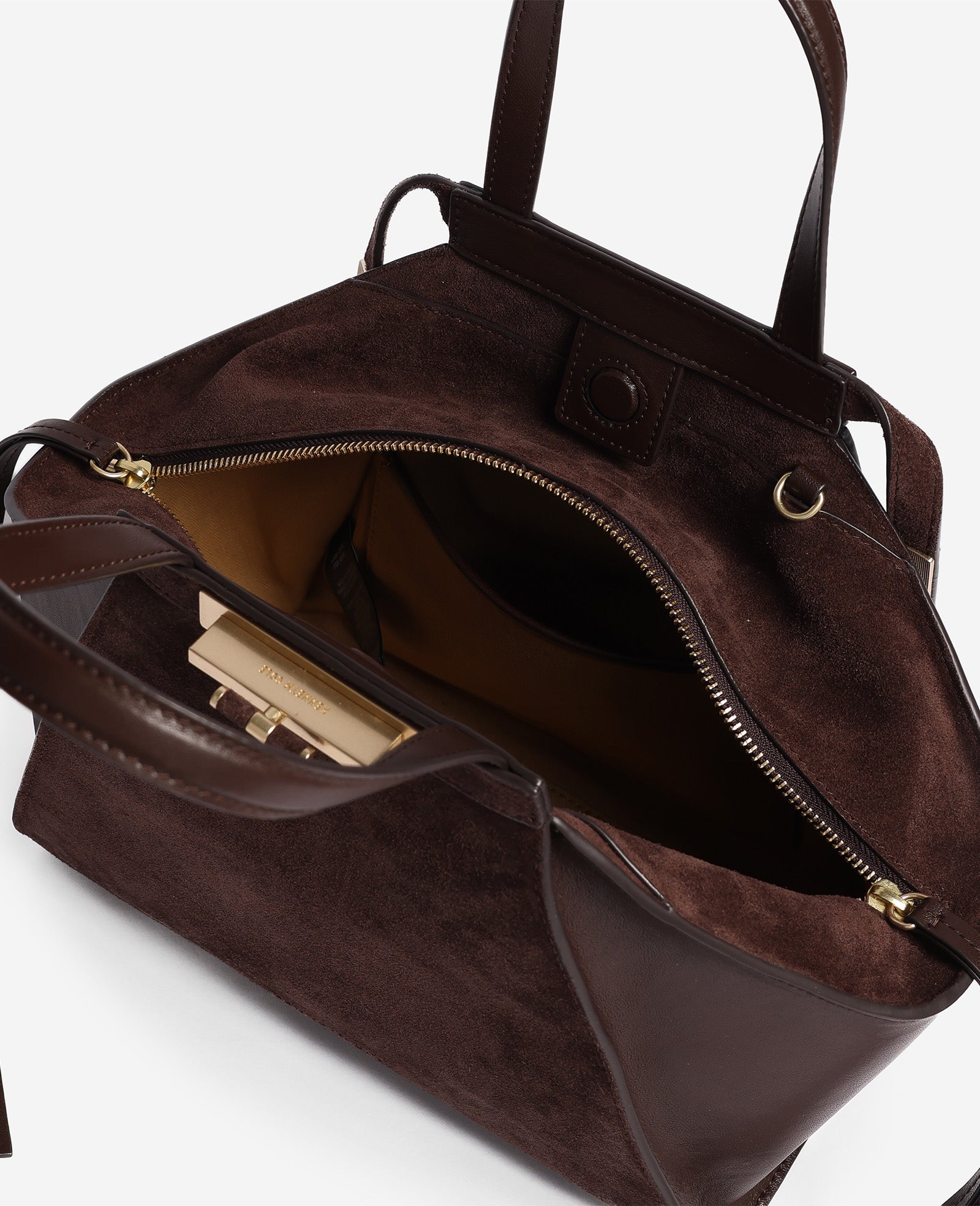 Kenneth Cole Reaction Bags Crosby Structured Top Handle Satchel bag cioccolato