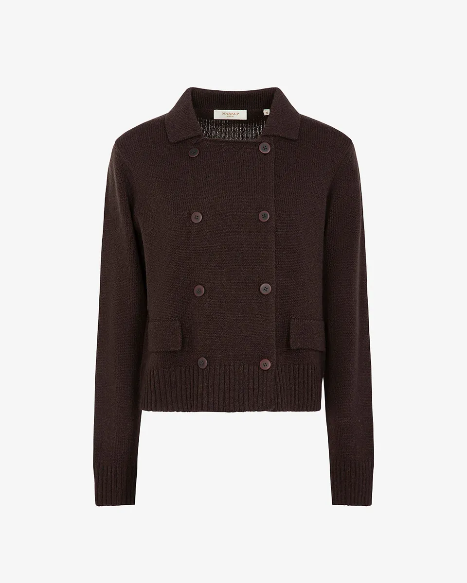 Markup Donna Maglieria Cardigan doppiopetto misto lana
