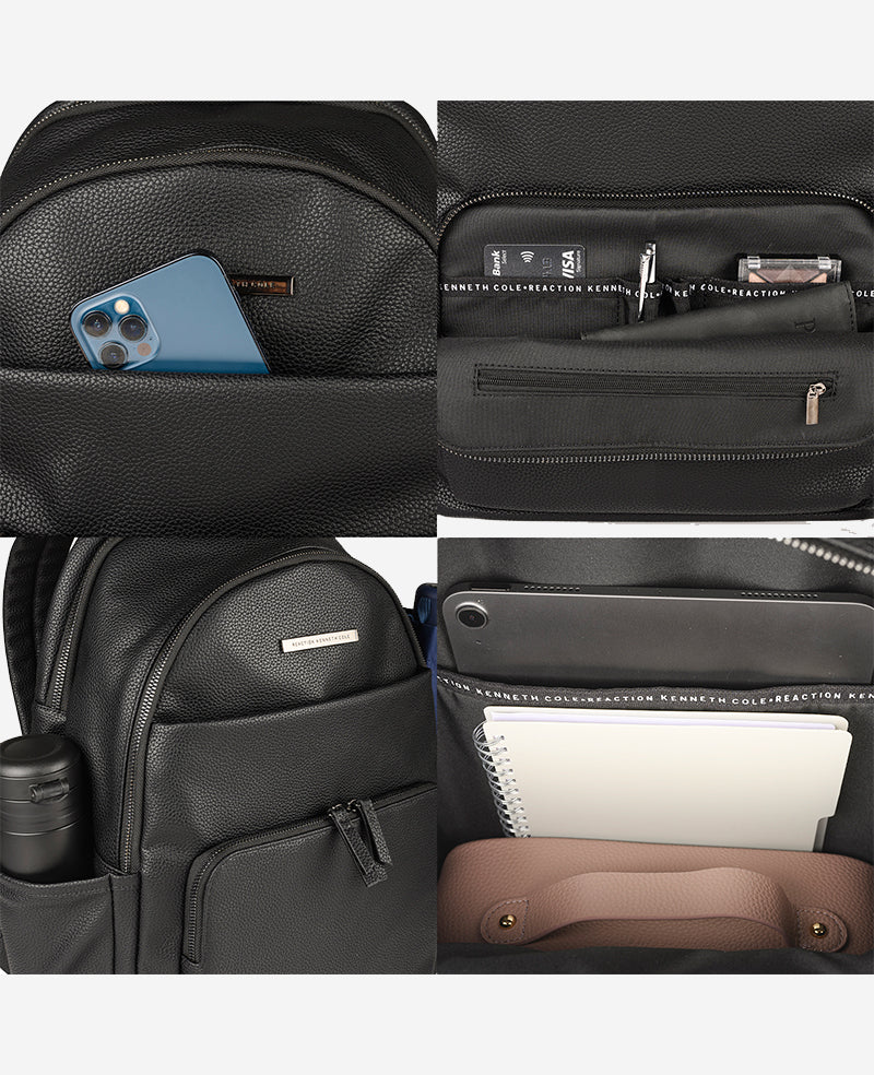Kenneth Cole Reaction Luggage Marley Laptop Backpack zaino nero porta PC