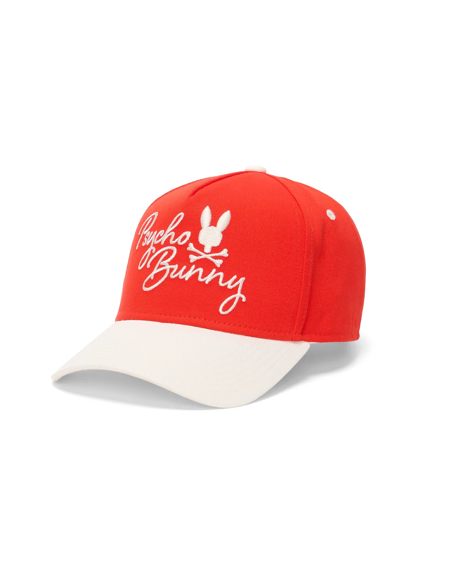 Psycho Bunny Accessories Sable A-Frame Trucker Cap cappellino rosso cotone