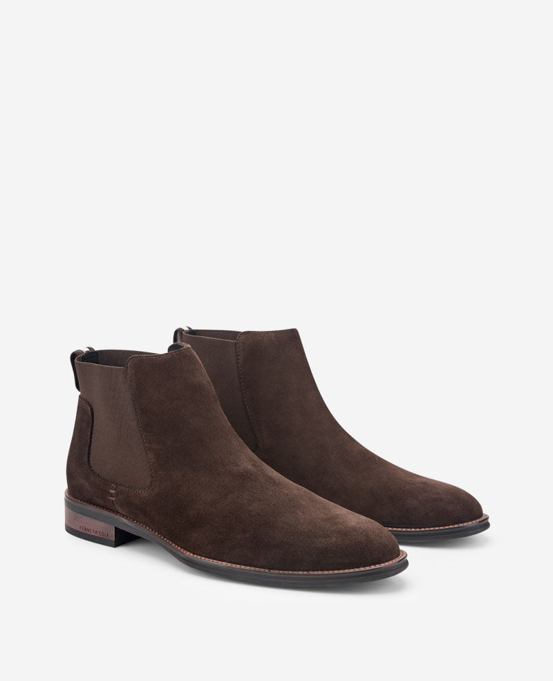 Kenneth Cole Reaction Shoes Tully Chelsea boot 7M marrone scamosciato