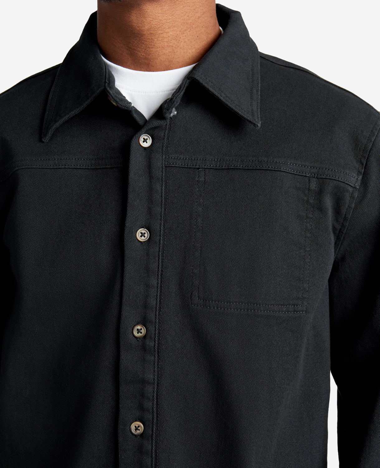 Kenneth Cole Reaction Clothing Stretch Shirt Jacket giacca camicia nera