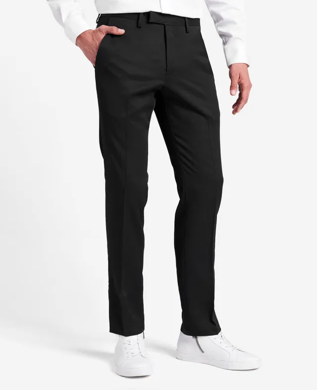 Kenneth Cole Reaction Urban Heather Slim-Fit Dress Pant pantaloni neri 29/30 traspiranti