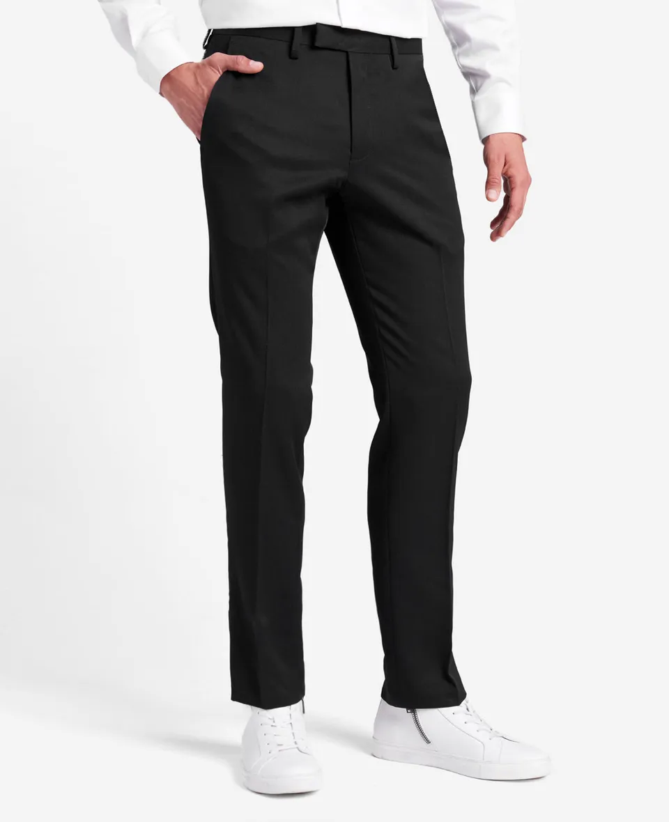 Kenneth Cole Reaction Urban Heather Slim-Fit Dress Pant pantaloni neri 29/30 traspiranti