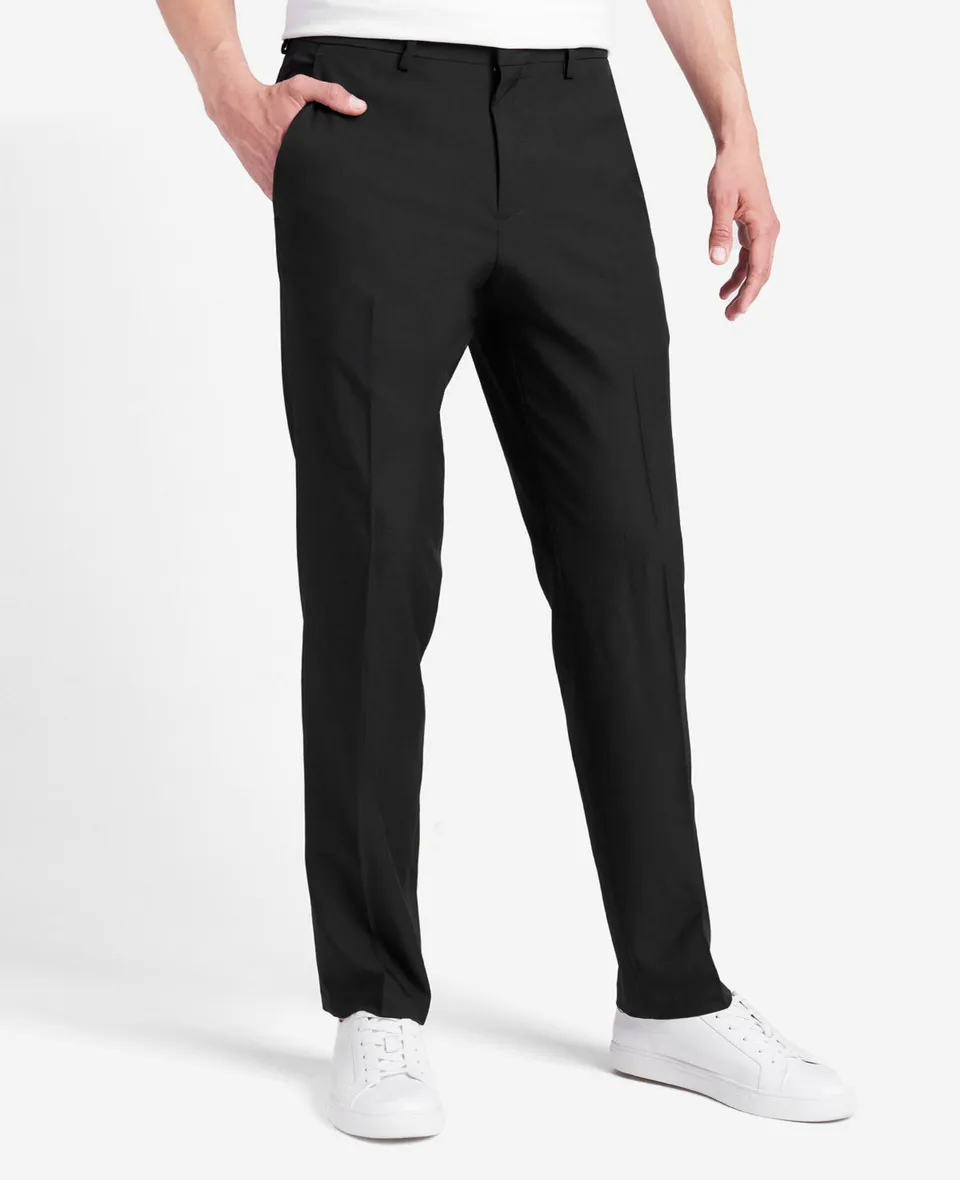 Kenneth Cole Reaction Slim-Fit Stretch Twill Dress Pant pantaloni neri