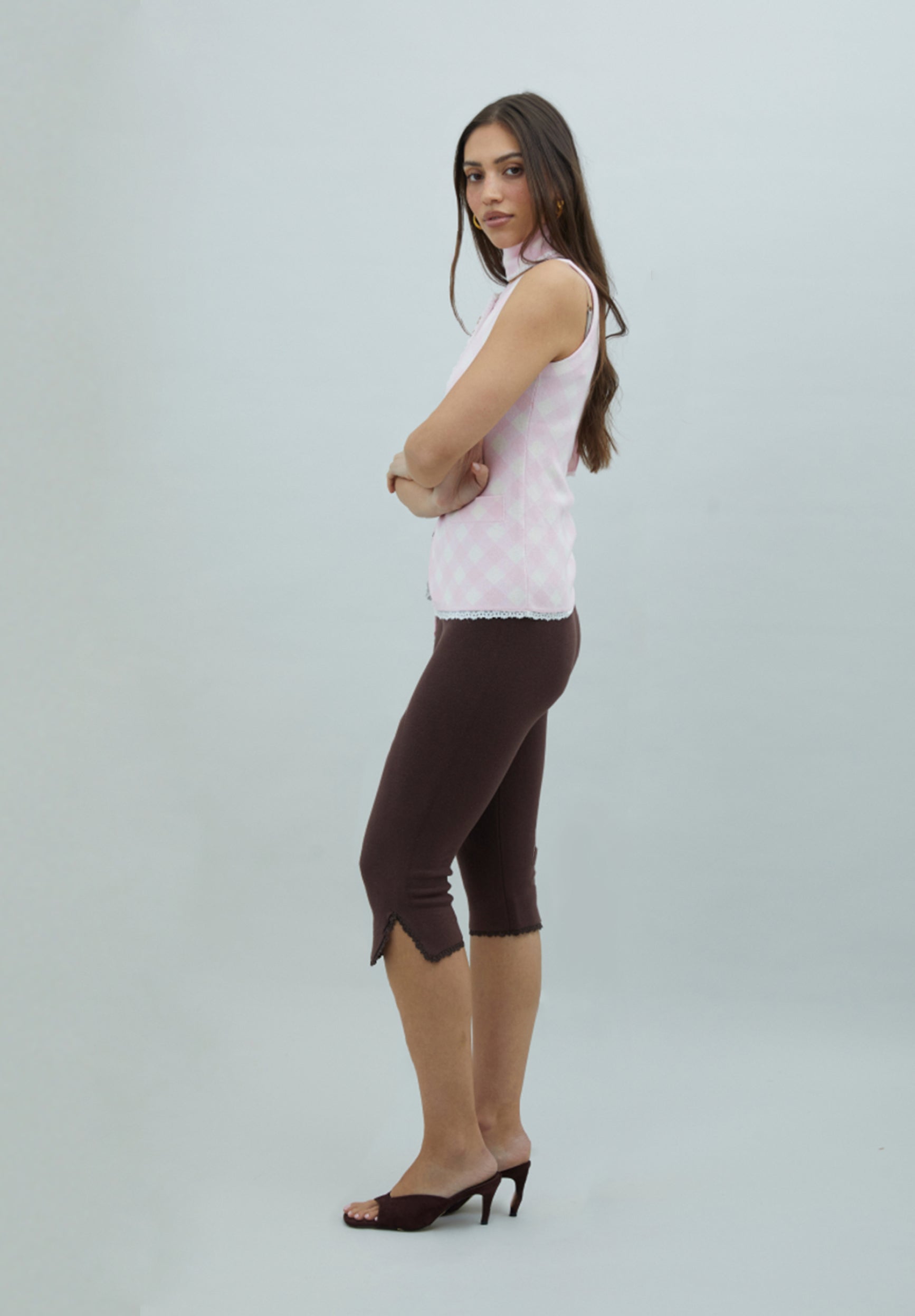 House Of Sunny Women's Shorts & Trousers CLASSIC CAPRI PANTS pantaloni capri elasticizzati UK 6-18