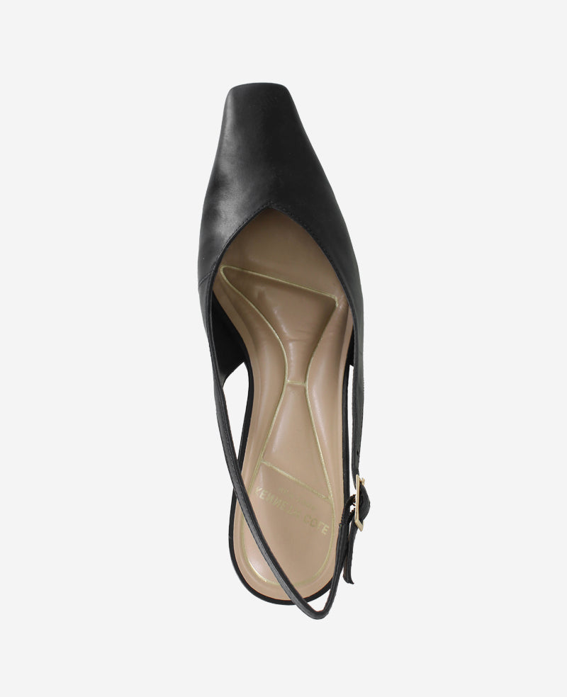 Kenneth Cole Reaction Meilani Leather slingback nera in pelle