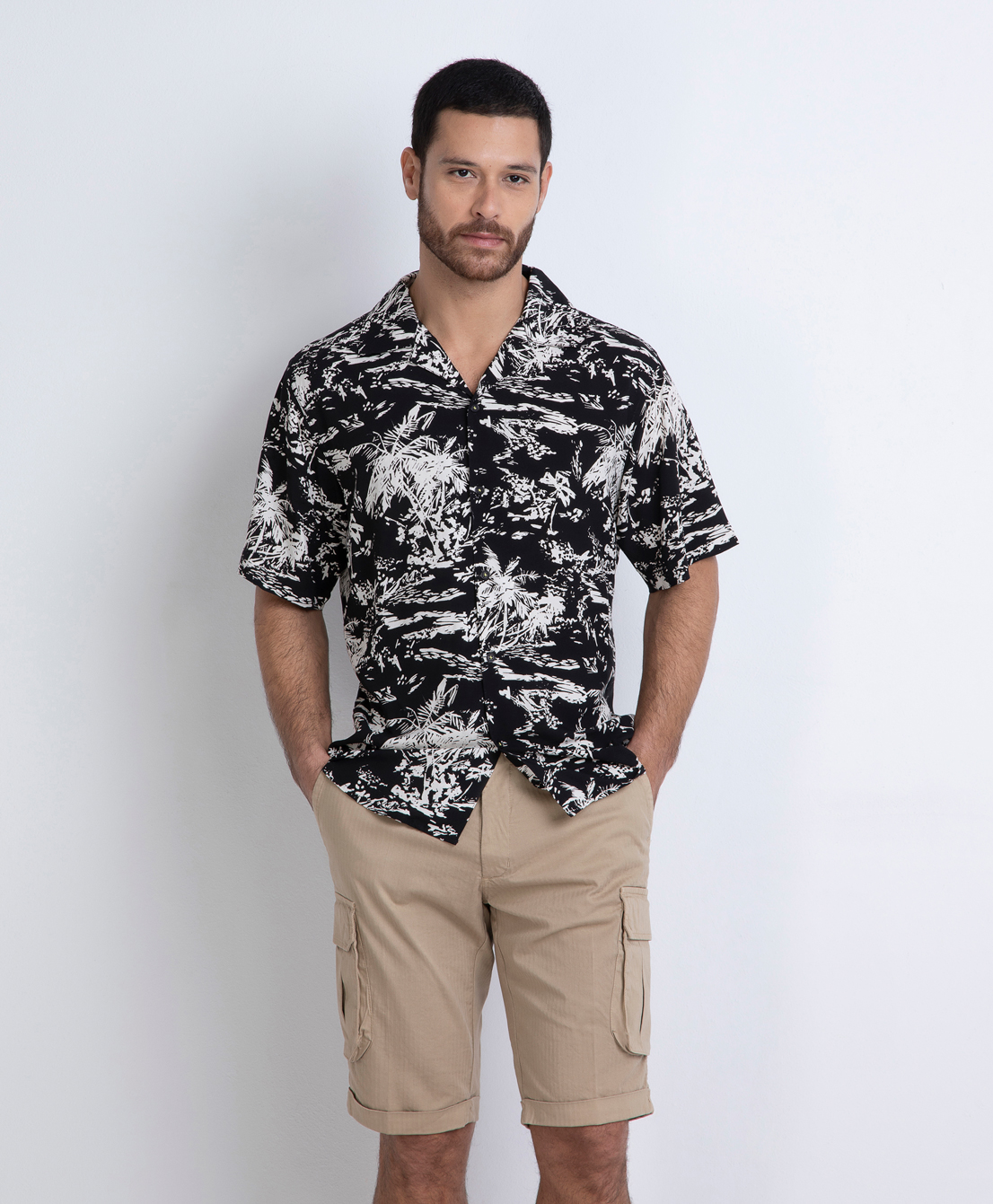 Markup Uomo Camicie Camicia stampa palme