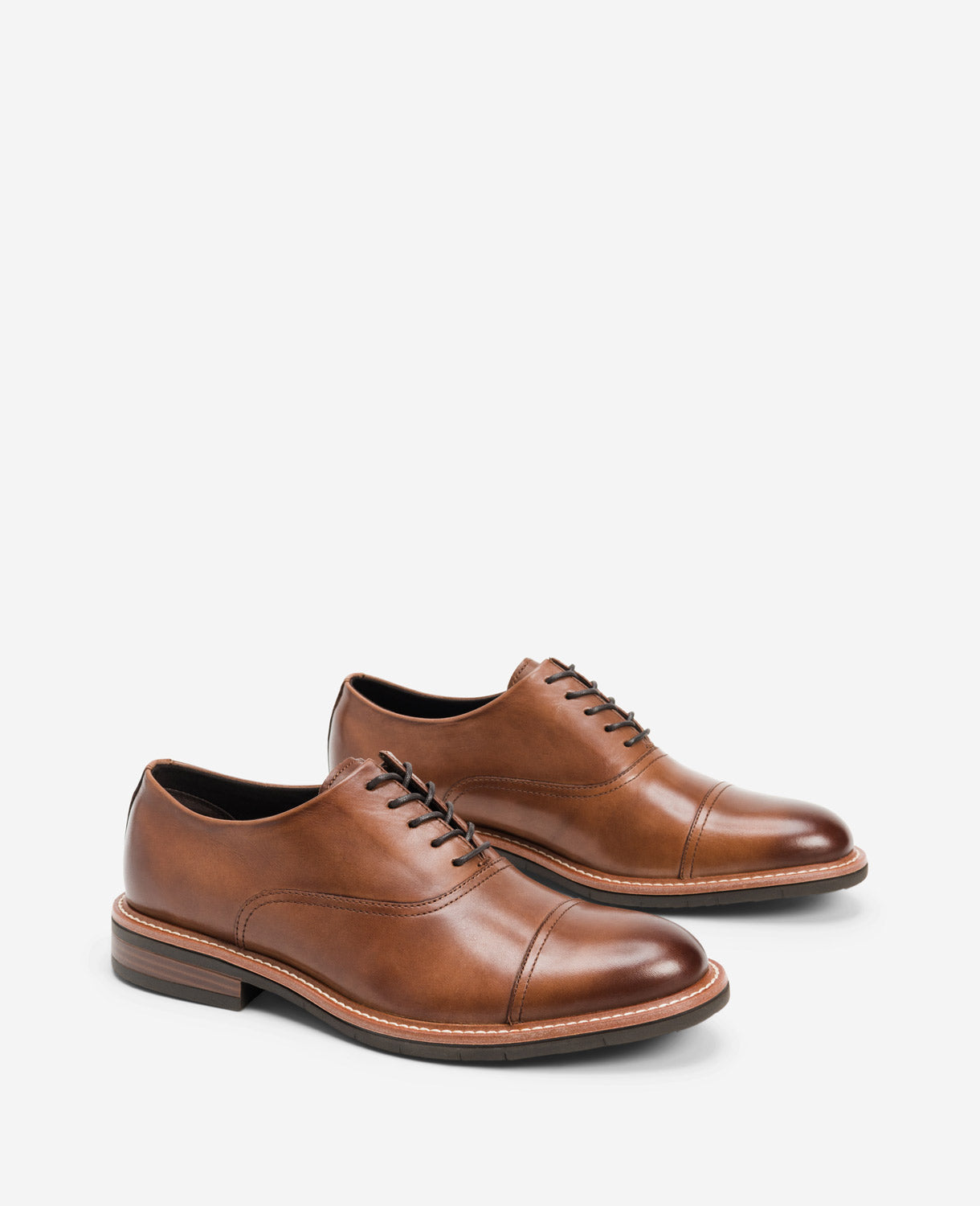 Kenneth Cole Reaction Shoes REACTION Klay Cap Toe Oxford with Flex scarpe cognac