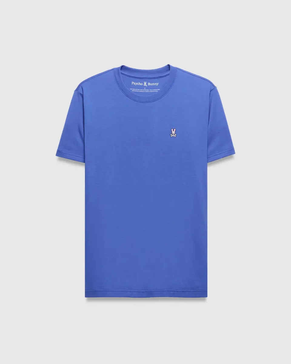 Psycho Bunny Men's Tees Classic Crew Neck Tee B6U014F200 maglietta blu Amparo XXS–XXXL in cotone Pima
