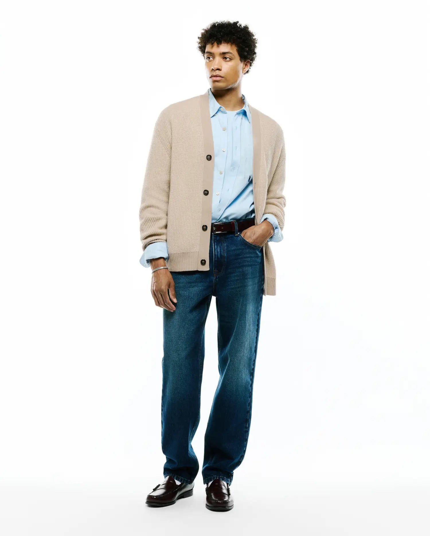 Psycho Bunny Men's Sweatshirts & Hoodies Atkinson Wool Cardigan MT0400127 cardigan beige lana