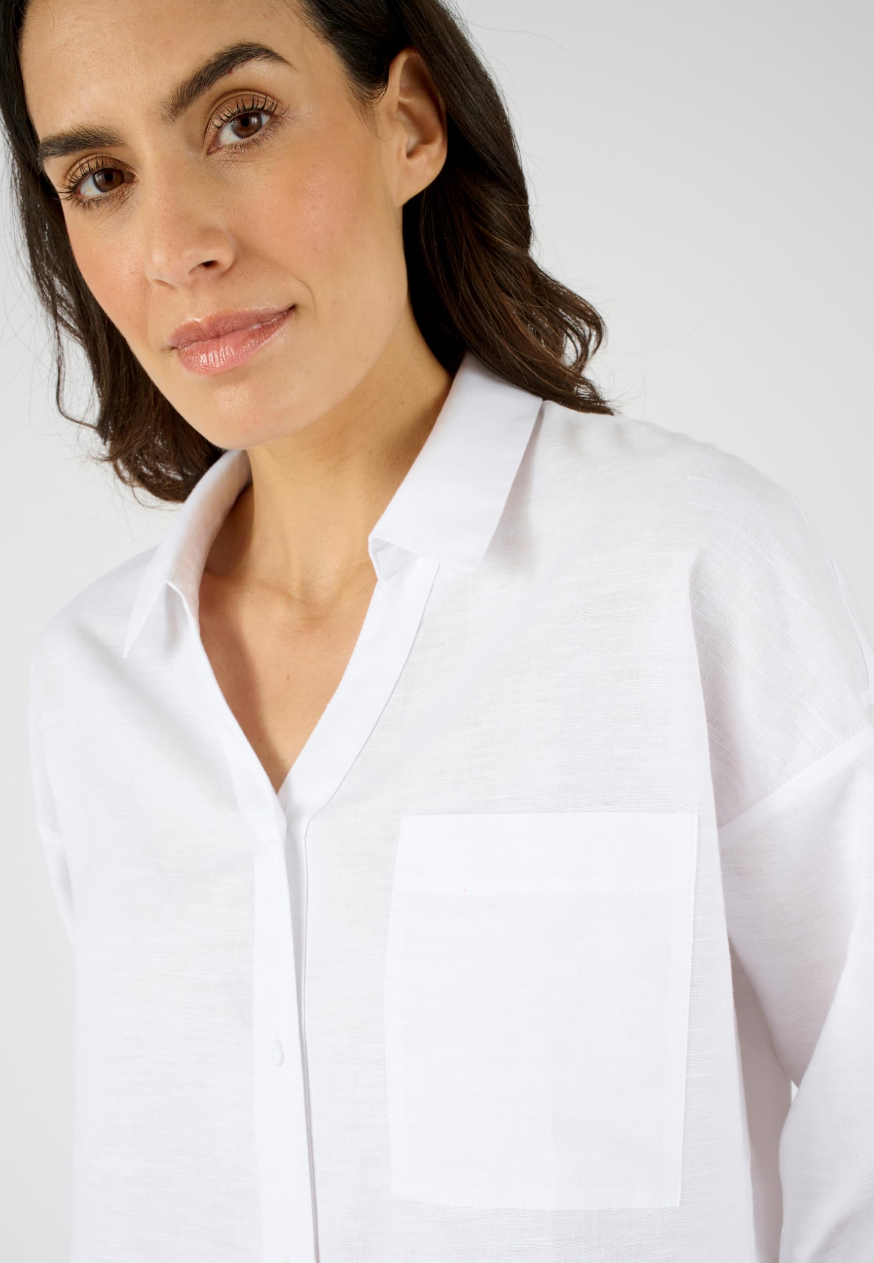 Damart Prêt-à-porter Camicia Misto Lino e Cotone Donna
