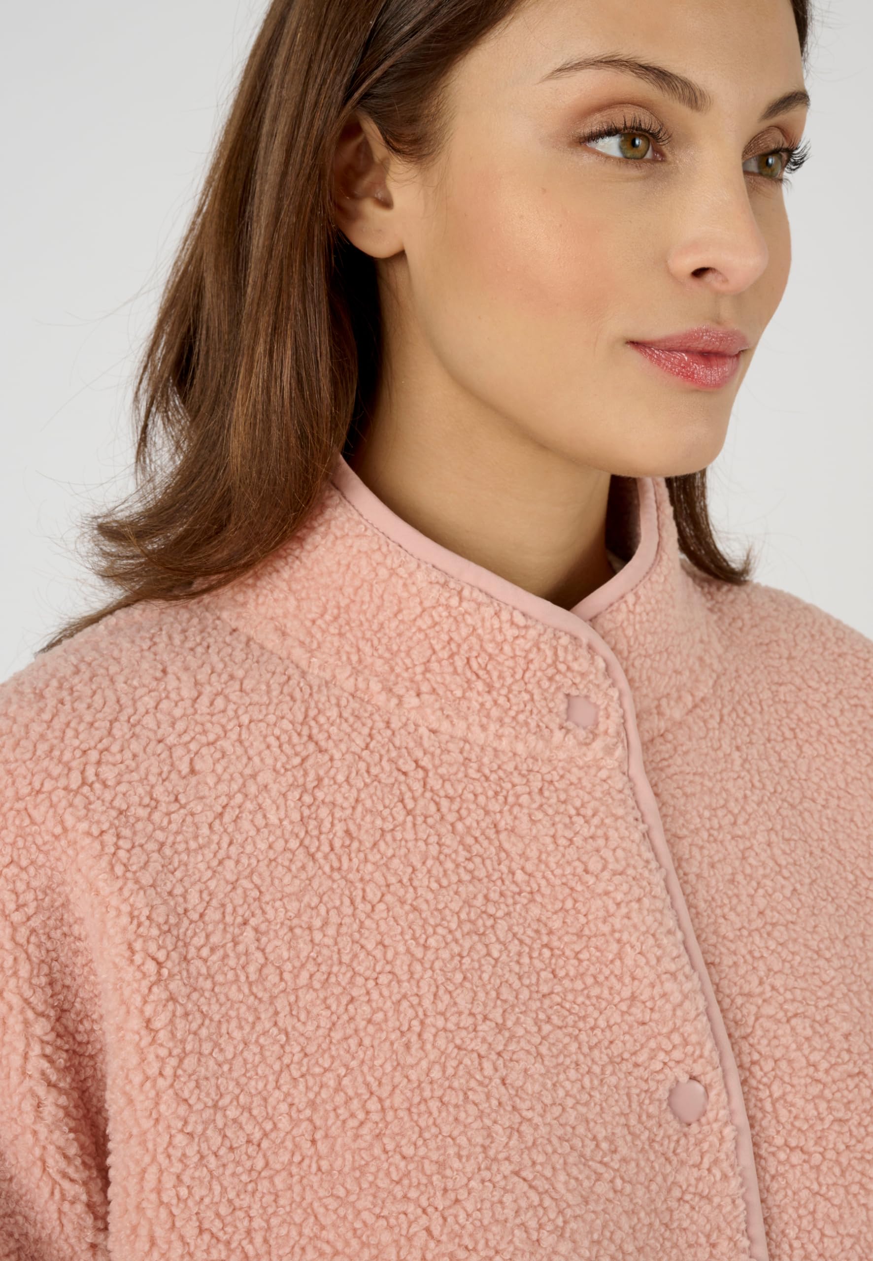 Damart Thermolactyl Giacca in pile donna rosa antico effetto shearling