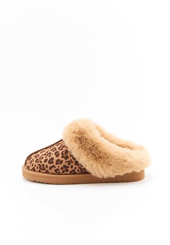 Damart Calzature Mules Thermolactyl donna marrone animalier taglia 36 pelliccia