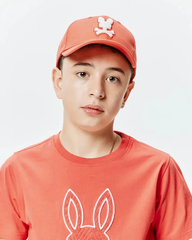 Psycho Bunny Kids Accessories KIDS CRAIG BASEBALL CAP - KO1500047 cappello baseball Emberglow O/S cotone