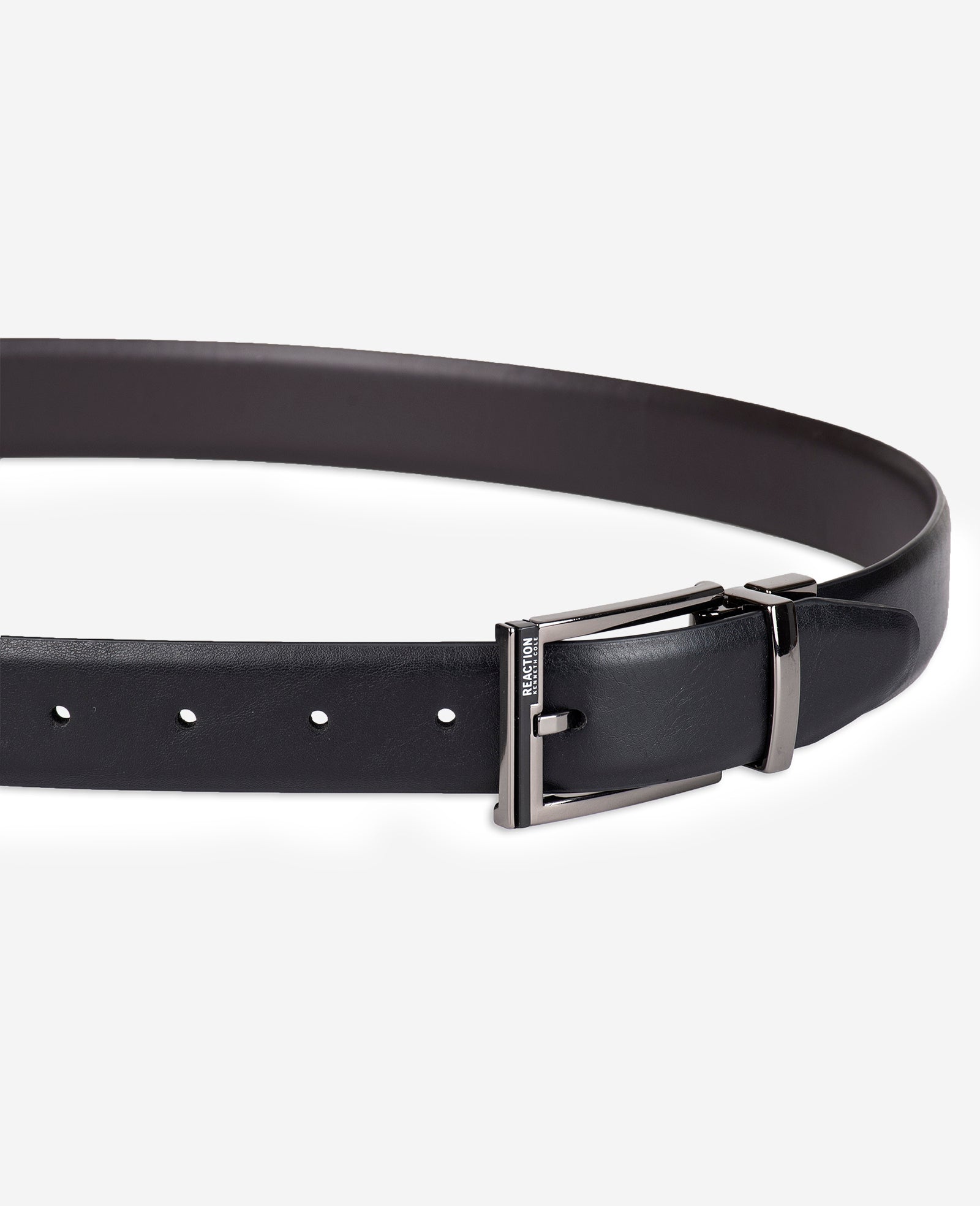 Kenneth Cole Reaction Belts Wallets & Small Accessories Stretch Feather Edge Reversible Dress Belt cintura uomo nera marrone
