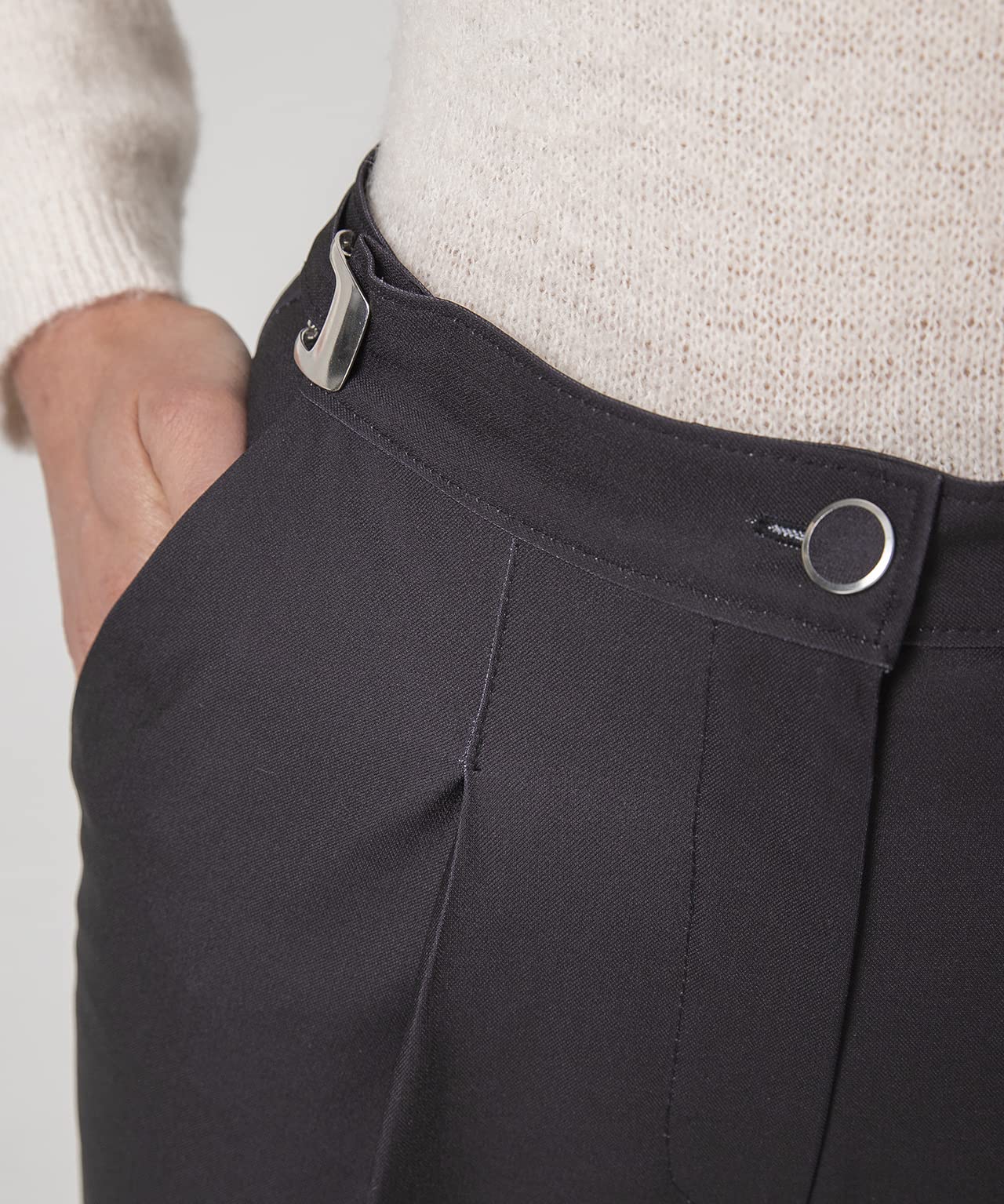 Damart Prêt-à-porter pantaloni cintura regolabile blu marino