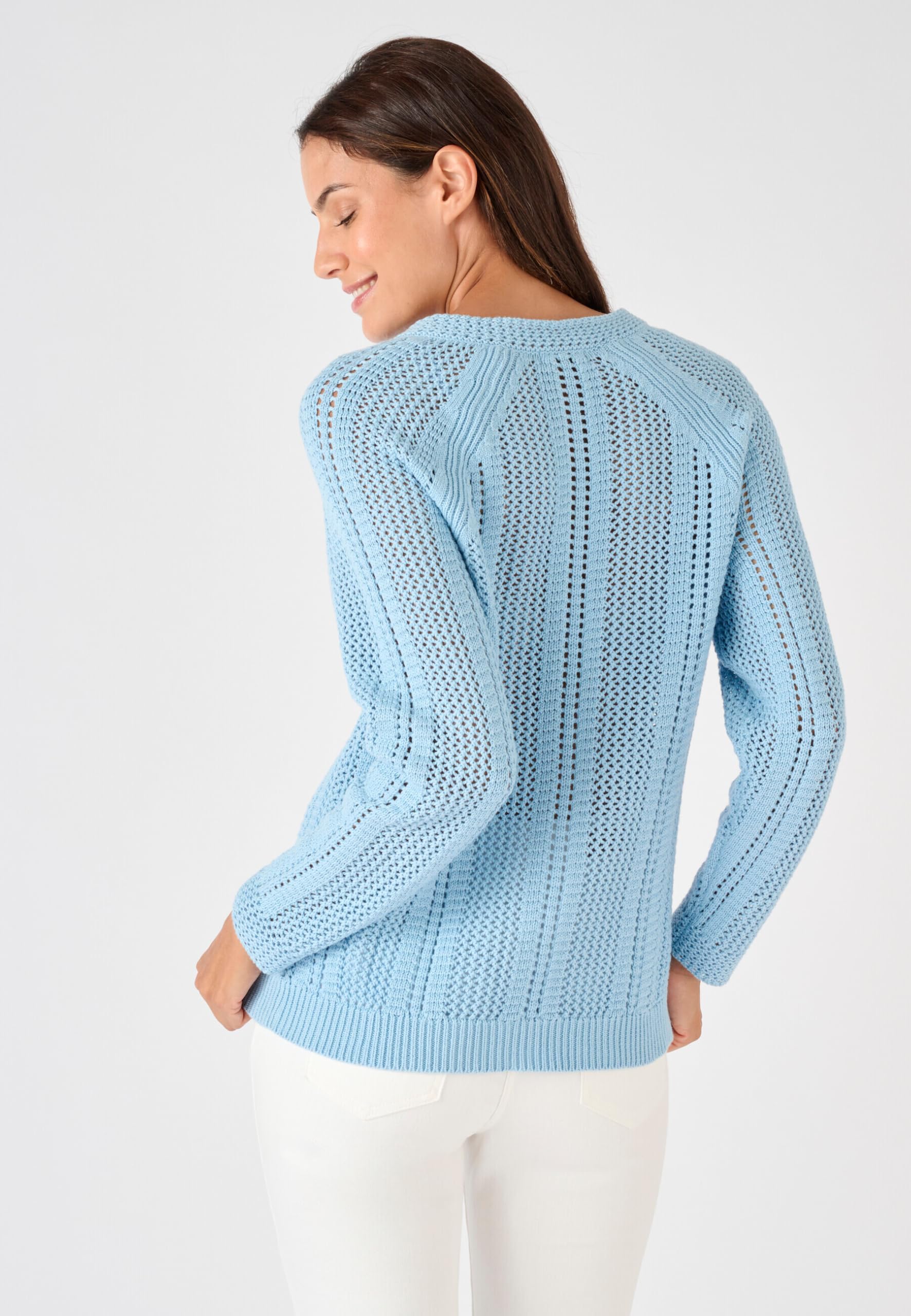 Damart Prêt-à-porter Maglia traforata, blu