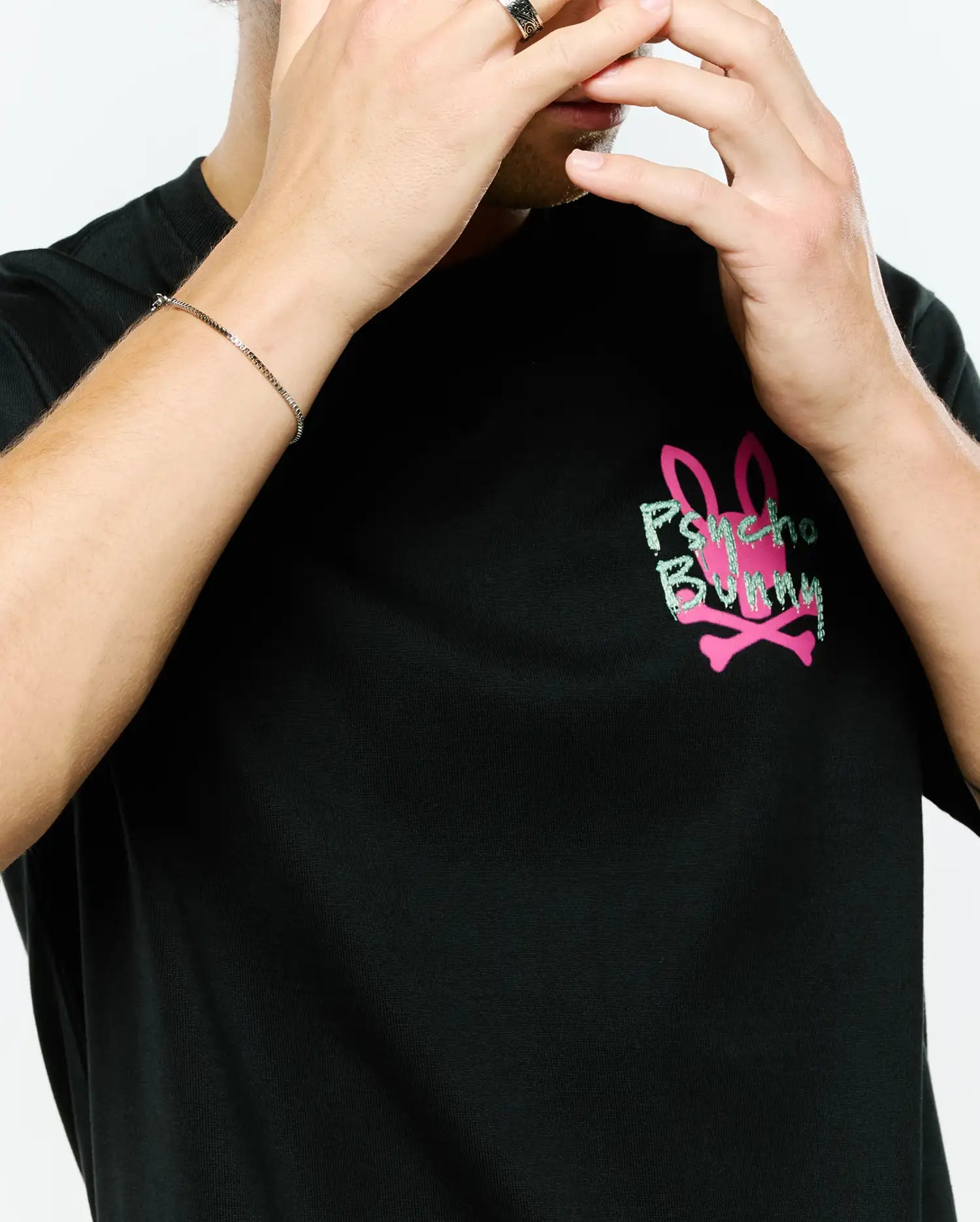Psycho Bunny Men's Tees MENS DUNCAN OVERSIZED TEE - MT0200311 t-shirt nera