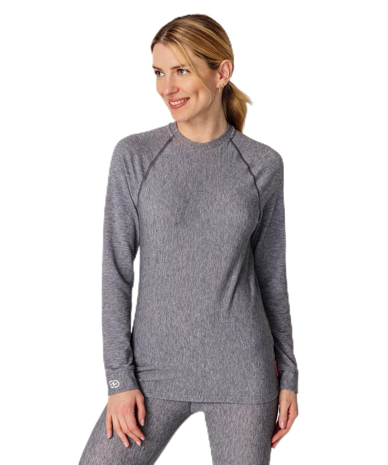 Damart Thermolactyl 3 maglia termica donna grigio melange XS girocollo