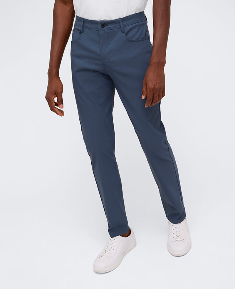 Kenneth Cole Reaction Clothing Slim Tapered Flex 5-Pocket Pant teal