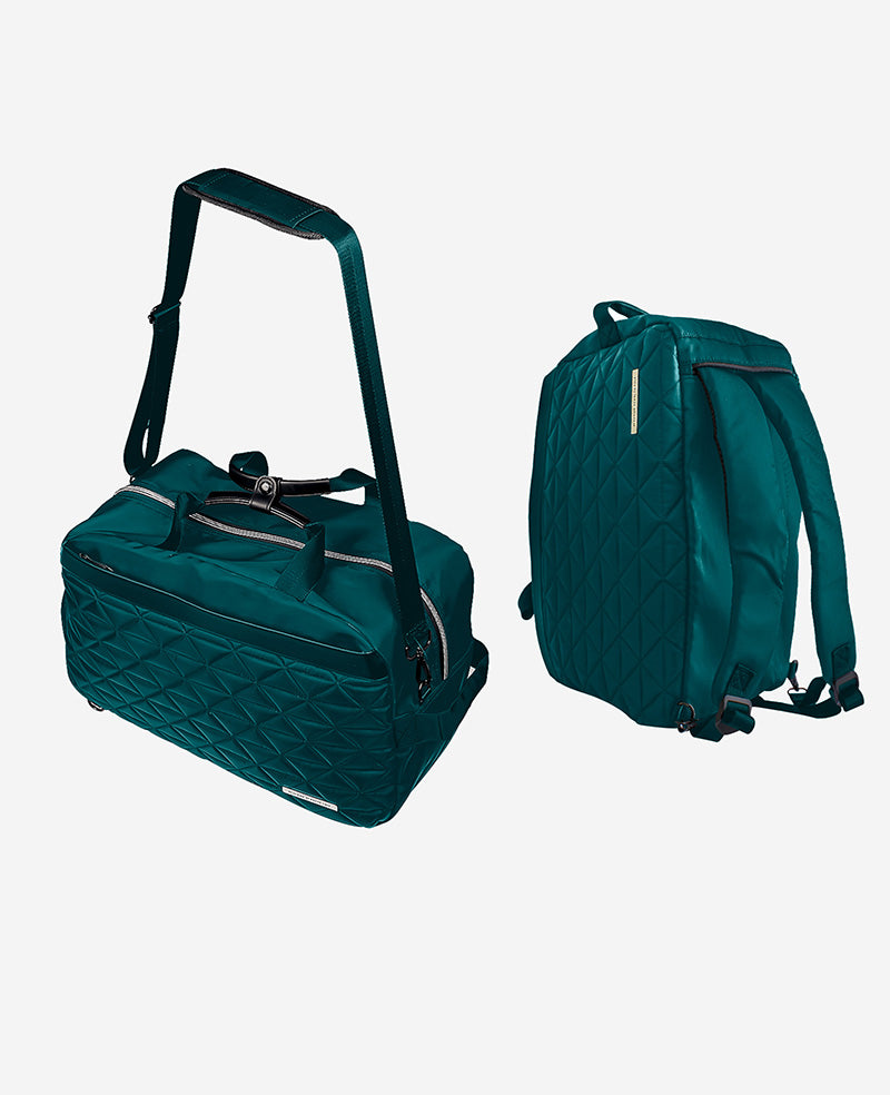Kenneth Cole Reaction Emma borsone convertibile verde teal, nylon idrorepellente