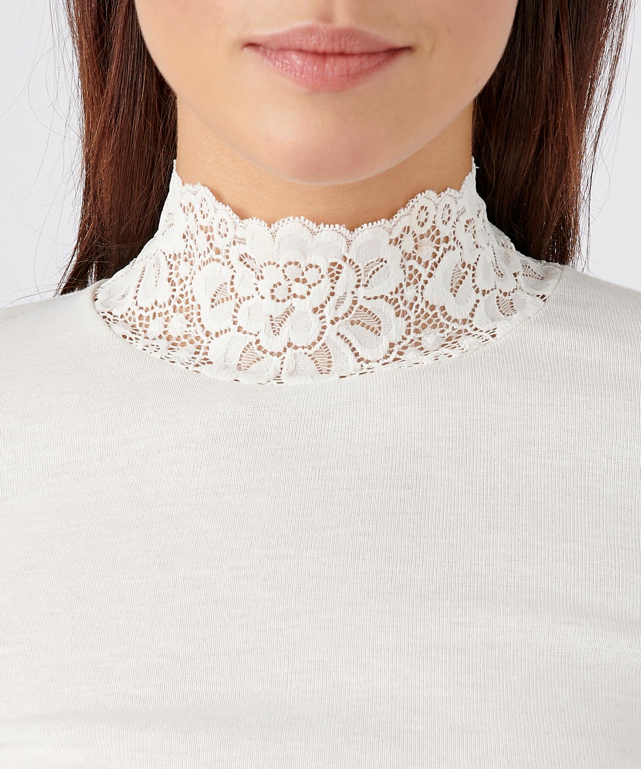 Damart Thermolactyl T-shirt a maniche lunghe a costine donna bianca M