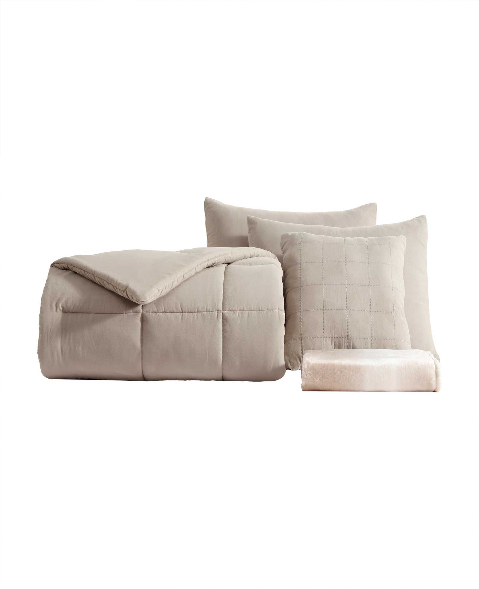 Kenneth Cole Reaction Home & Bedding Stonewashed Comforter Set comforter marrone Full/Queen in poliestere