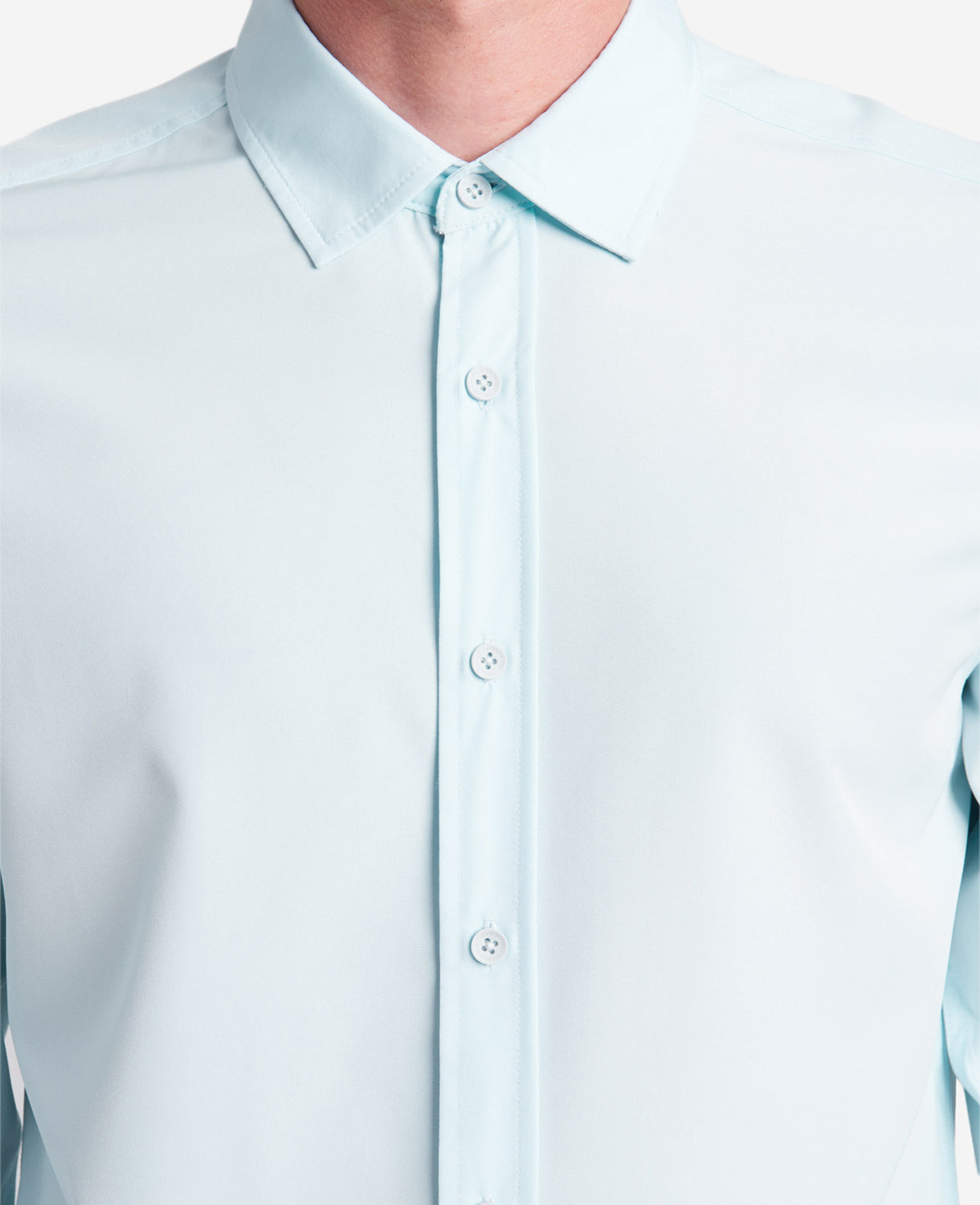 Kenneth Cole Reaction Clothing Performance Slim Fit Button Down Shirt camicia azzurra