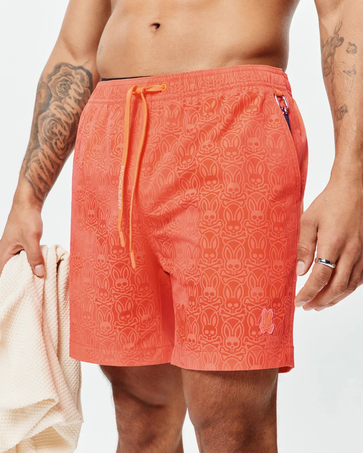 Psycho Bunny Men's Swimwear Samos costume da bagno 6" arancione idroreattivo