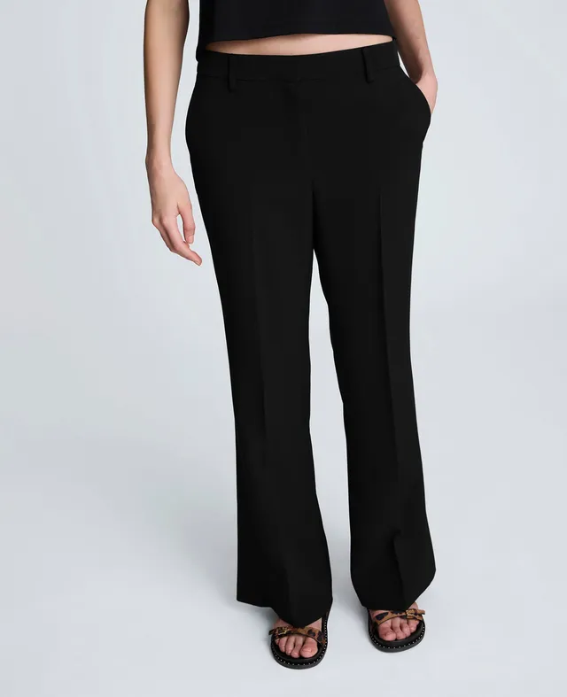 Kenneth Cole Reaction Clothing Luxe Twill Flare Leg Pant pantaloni neri