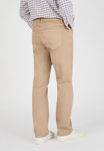 Damart Prêt-à-porter Pantaloni 5 Tasche da uomo dritta 46 Marrone Beige cotone