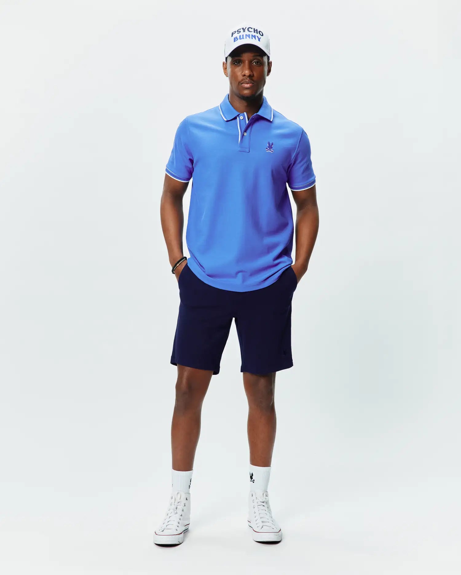 Psycho Bunny Men's Polos Men's Brad Pique Polo MT0100193 polo blu