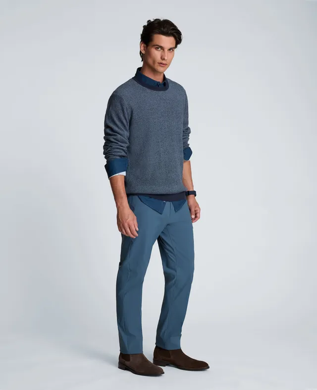 Kenneth Cole Reaction Clothing Sweater Crewneck maglione blu navy uomo cotone