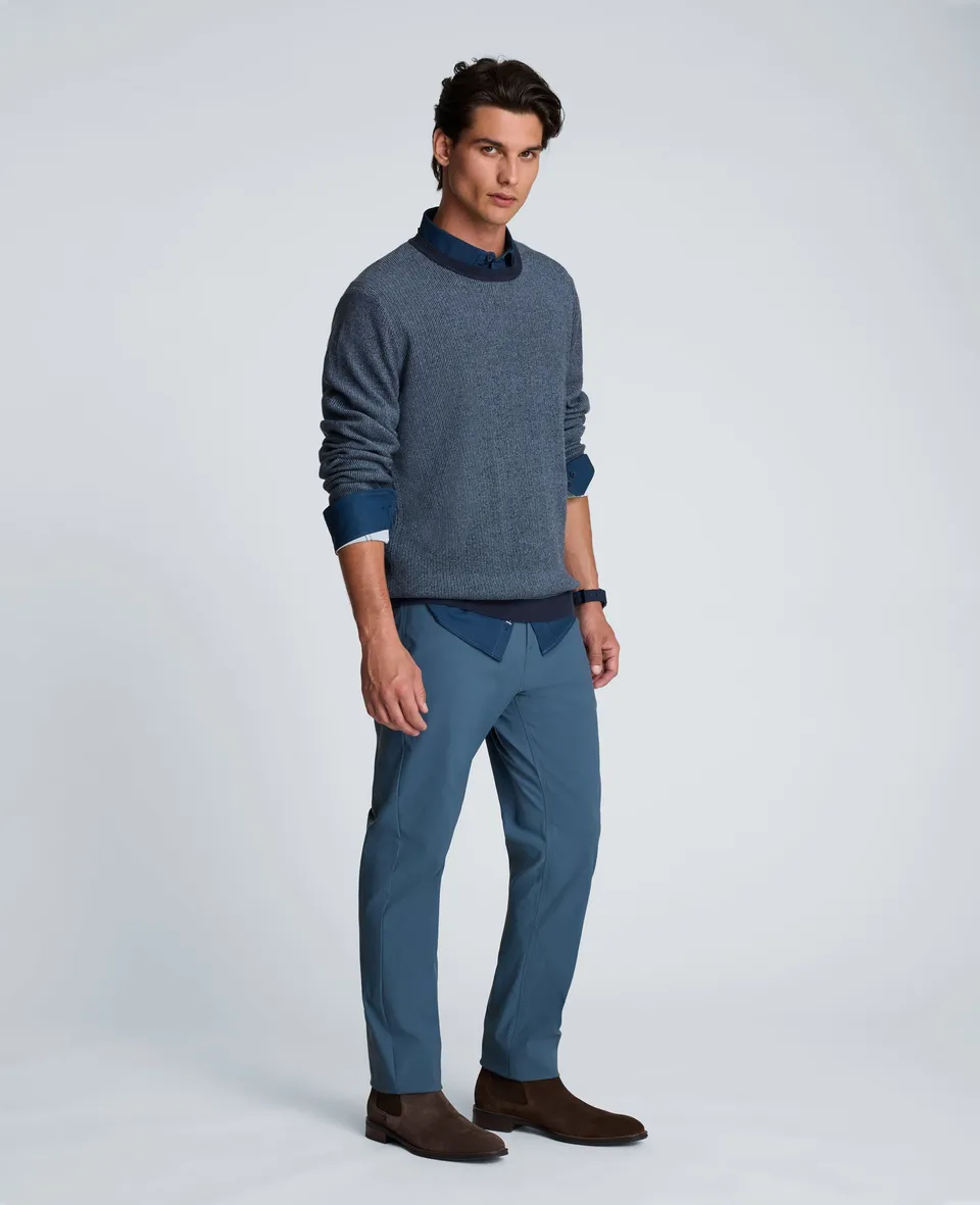 Kenneth Cole Reaction Clothing Sweater Crewneck maglione blu navy uomo cotone