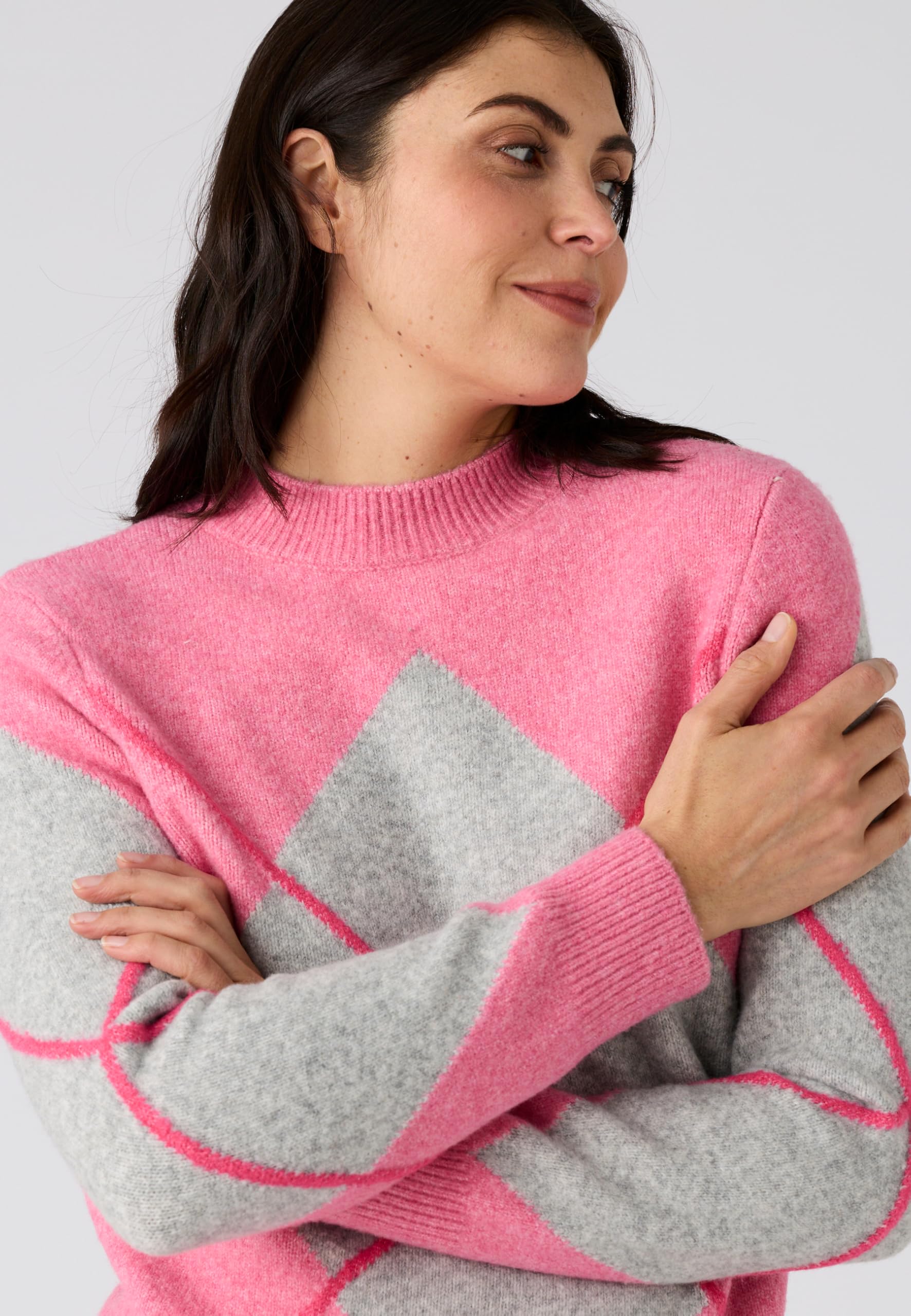Damart Thermolactyl Maglia termica Jacquard donna rosa grafica