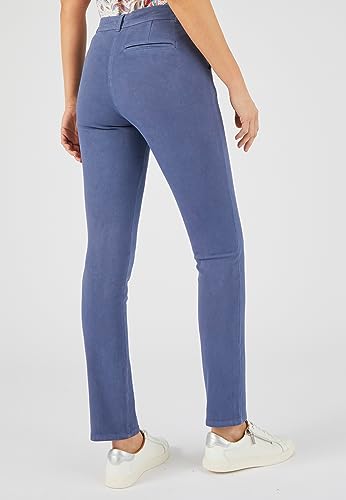 Damart Prêt-à-porter Pantaloni Bi-Stretch Effetto Pancia Piatto pantaloni blu notte taglia 40